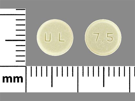 7.5 yellow round pill|ul 7.5 round pill.